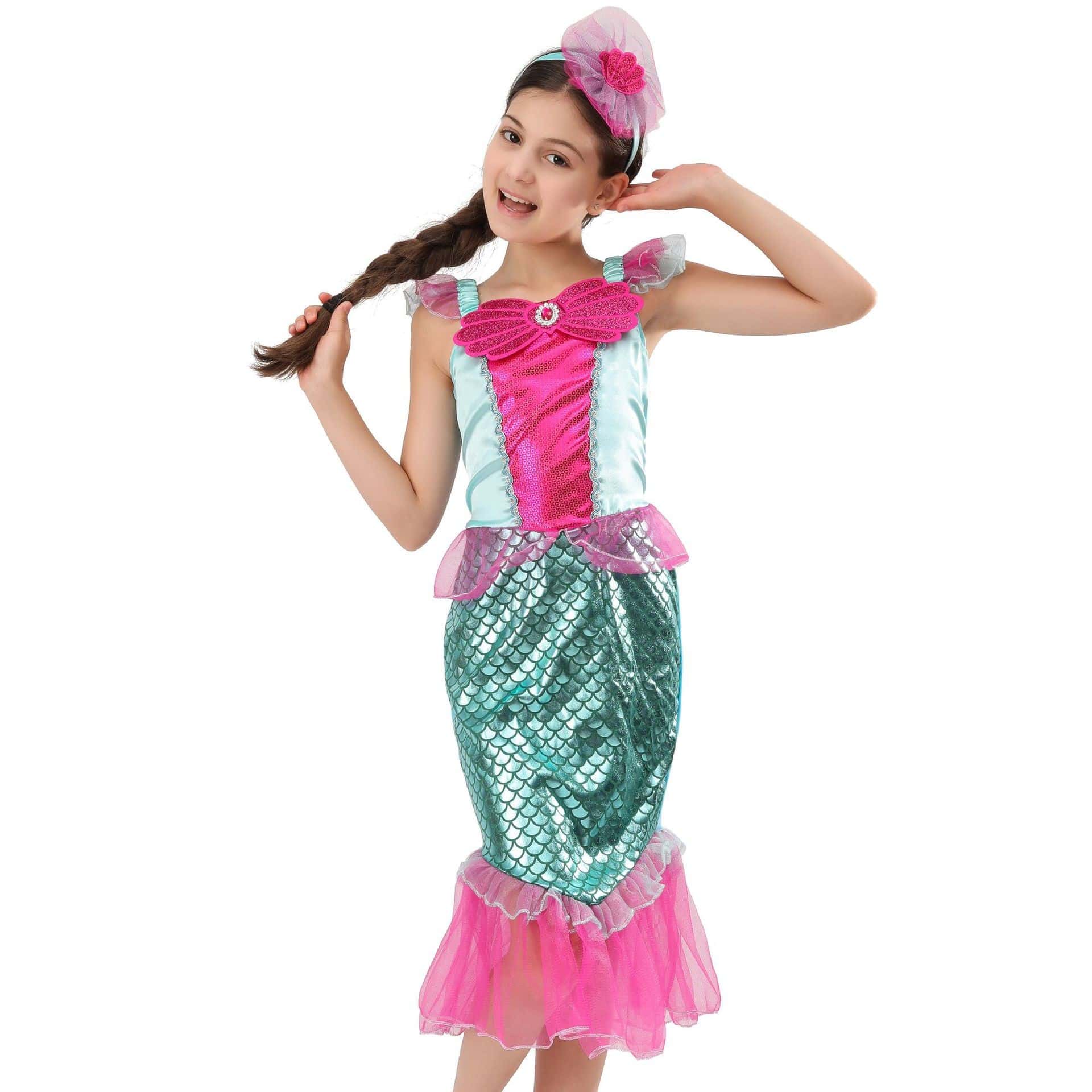 Pink Mermaid Princess Dress6 Min